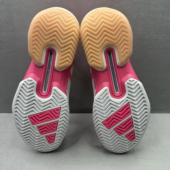 Womens Size 8 adidas Adizero Ubersonic 5 Tennis Shoes Pink White All Court NEW - Picture 7 of 9